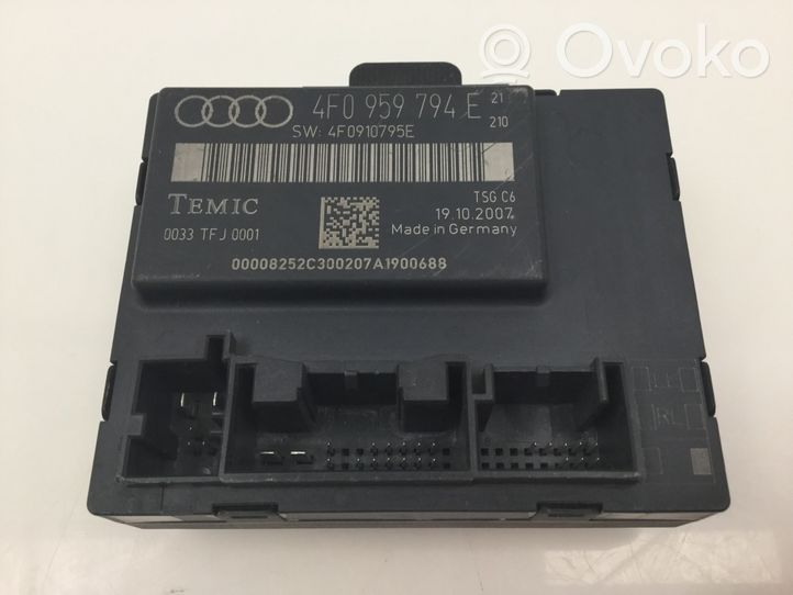 Audi A6 S6 C6 4F Unité de commande module de porte 4F0959794E