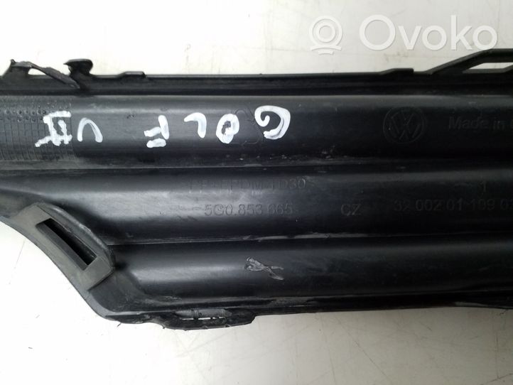 Volkswagen Golf VII Mascherina inferiore del paraurti anteriore 5G0853665