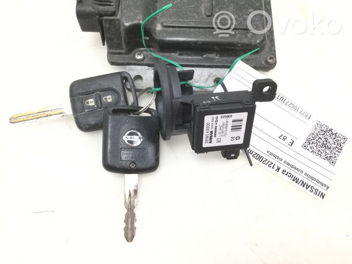 Nissan Micra Komputer / Sterownik ECU i komplet kluczy 