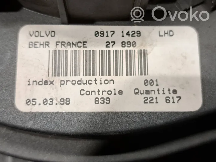 Volvo S70  V70  V70 XC Ventola riscaldamento/ventilatore abitacolo 09171429