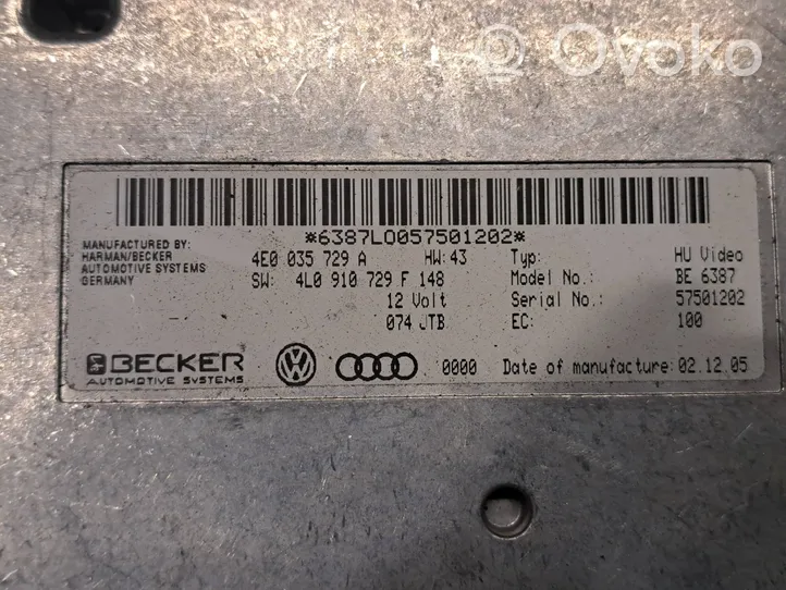 Audi A8 S8 D3 4E Centralina/modulo navigatore GPS 4E0035729A