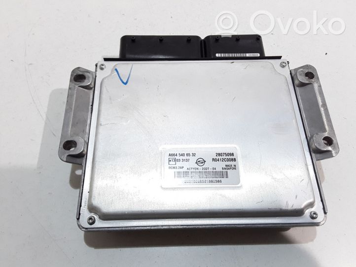 SsangYong Actyon Calculateur moteur ECU A6645406532