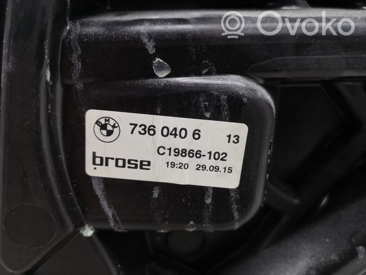 BMW 7 G11 G12 Mécanisme manuel vitre arrière 7360406