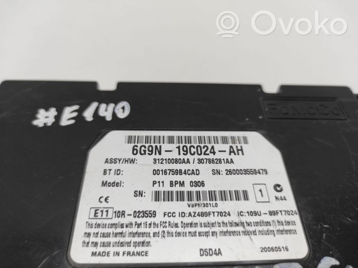 Volvo S80 Bluetoothin ohjainlaite/moduuli 6G9N19C024