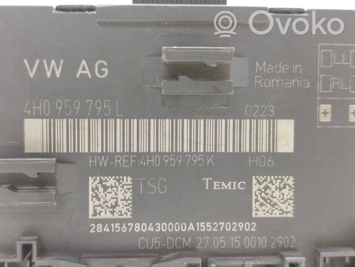 Audi S5 Oven ohjainlaite/moduuli 4H0959795L