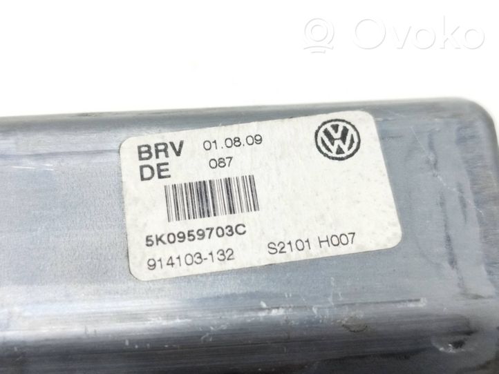 Volkswagen Golf VI Motorino alzacristalli della portiera posteriore 5K0959703C