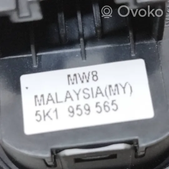 Volkswagen Golf VI Interruttore di controllo dell’alzacristalli elettrico 5K0867255A