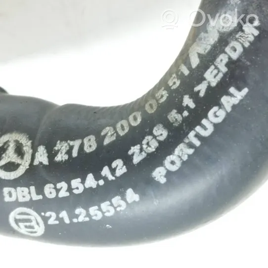 Mercedes-Benz S W222 Coolant pipe/hose A2782000551