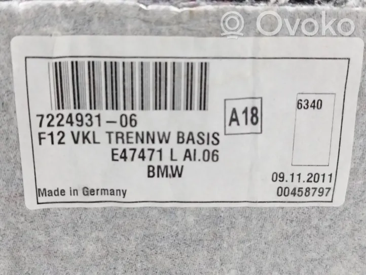 BMW 6 F12 F13 Muu vararenkaan verhoilun elementti 7224931