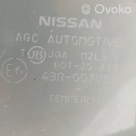 Nissan Leaf I (ZE0) Fenêtre latérale vitre arrière 43R007953