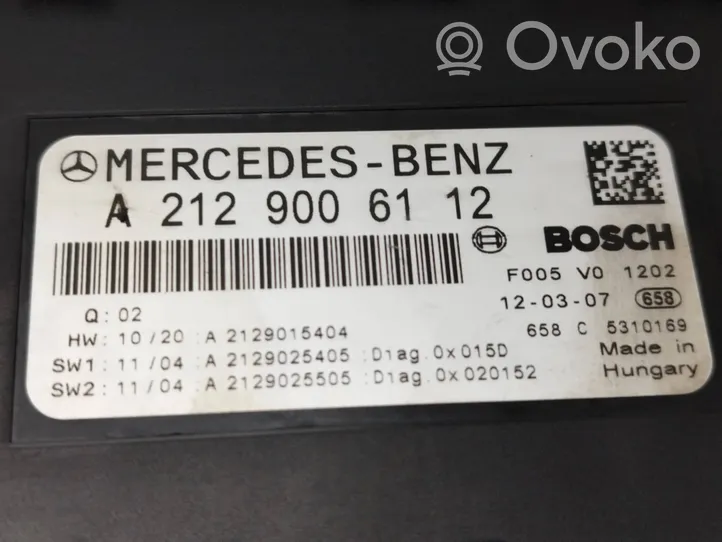 Mercedes-Benz CLS C218 X218 Module de fusibles A2129006112