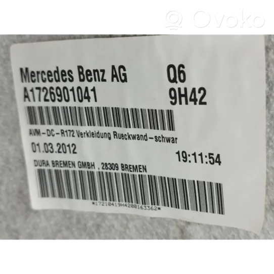 Mercedes-Benz SLK R172 Tapis de sol / moquette de cabine arrière A1726901041