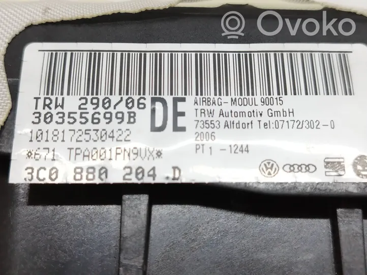 Volkswagen PASSAT B6 Poduszka powietrzna Airbag pasażera 3C0880204D