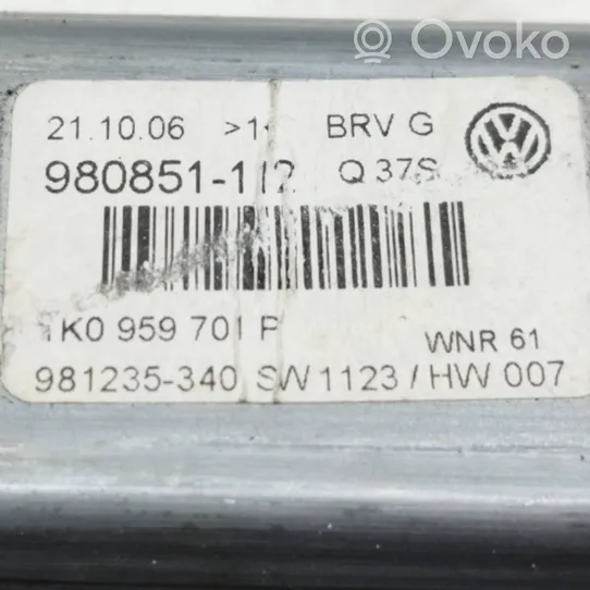 Volkswagen PASSAT B6 Передний двигатель механизма для подъема окон 1K0959701P