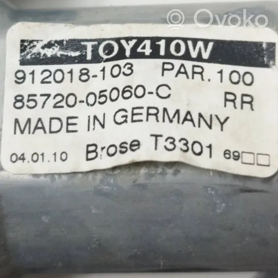 Toyota Avensis T270 Mécanisme lève-vitre de porte arrière avec moteur 8572005060C