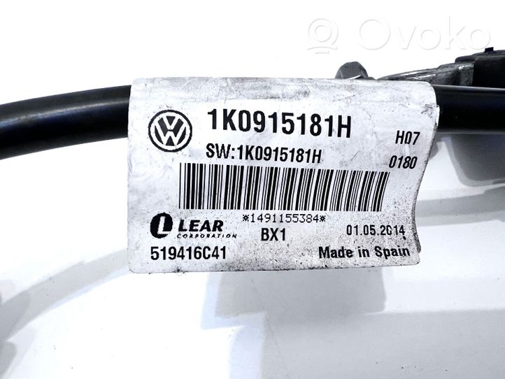 Volkswagen Tiguan Negative earth cable (battery) 1K0915181H