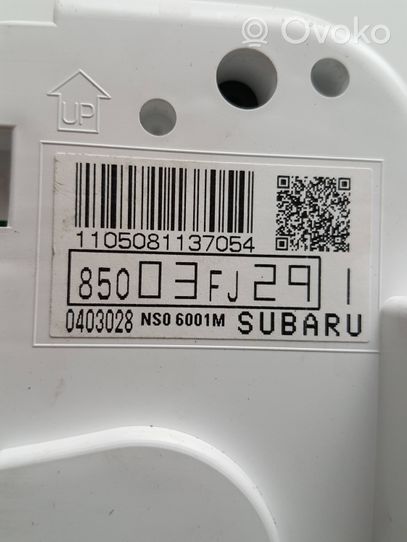 Subaru XV Compteur de vitesse tableau de bord 85003FJ29