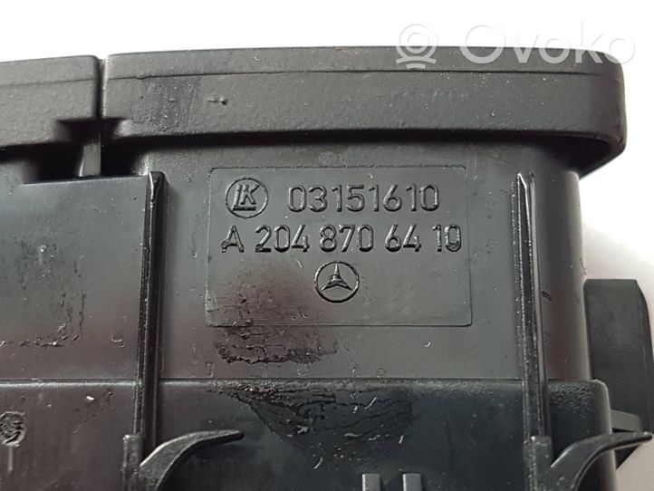 Mercedes-Benz GLK (X204) Botón interruptor de bloqueo de puertas A2048706410