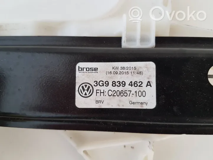 Volkswagen PASSAT B8 Elektryczny podnośnik szyby drzwi tylnych 3G9839462A