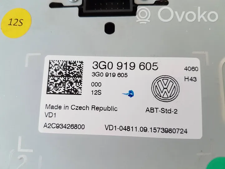 Volkswagen PASSAT B8 Radija/ CD/DVD grotuvas/ navigacija 3G0919605