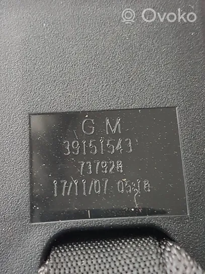 Opel Insignia B Takaistuimen turvavyön solki 39151543