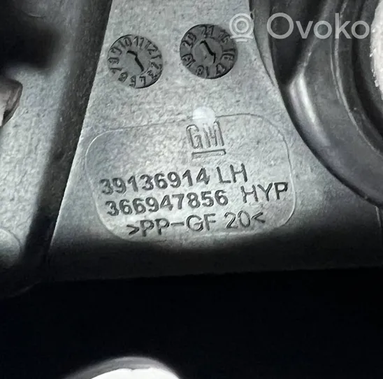 Opel Insignia B Staffa di rinforzo montaggio del paraurti posteriore 39136914