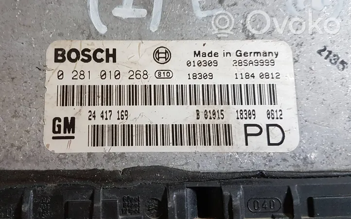 Opel Zafira A Sterownik / Moduł ECU 24417169