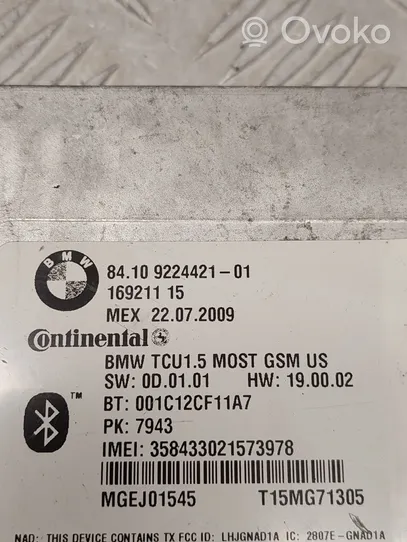 BMW 7 F01 F02 F03 F04 Module unité de contrôle Bluetooth 9224421