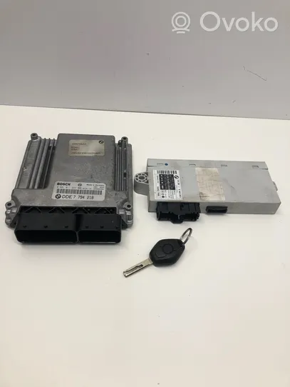 BMW 5 E60 E61 Komputer / Sterownik ECU i komplet kluczy 2201054497