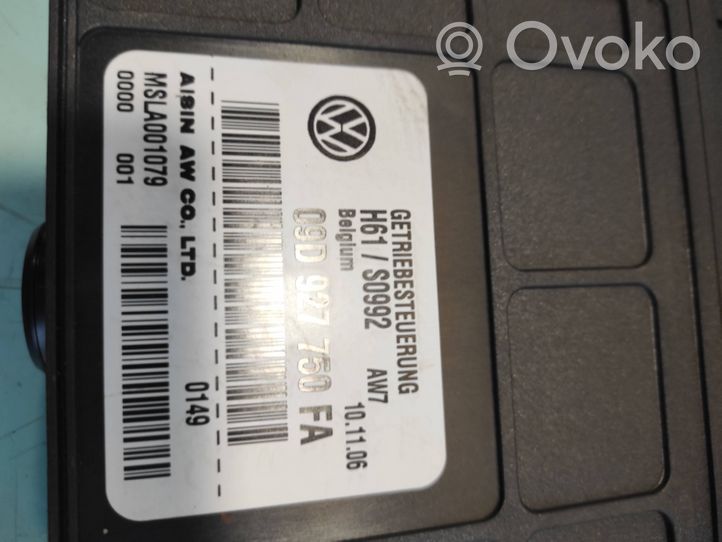 Volkswagen Touareg I Pavarų dėžės valdymo blokas 09D927750FA
