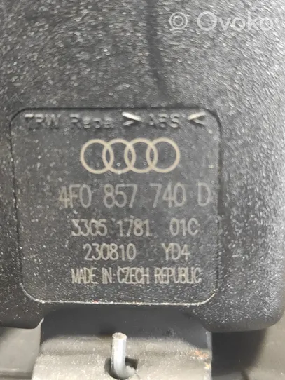 Audi A6 S6 C6 4F Takaistuimen turvavyön solki 4F0857740D