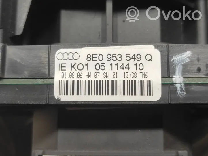 Audi A4 S4 B7 8E 8H Commodo, commande essuie-glace/phare 8E0953549Q