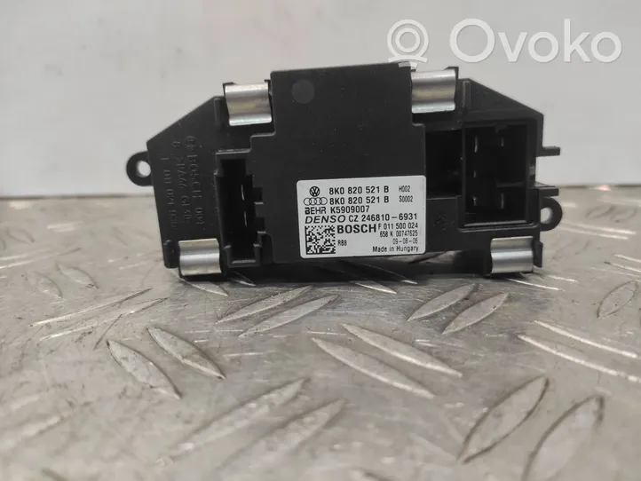 Audi A4 Allroad Relais de commande ventilateur chauffage 8K0820521B