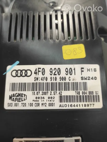 Audi A6 S6 C6 4F Tachimetro (quadro strumenti) 4F0920901F