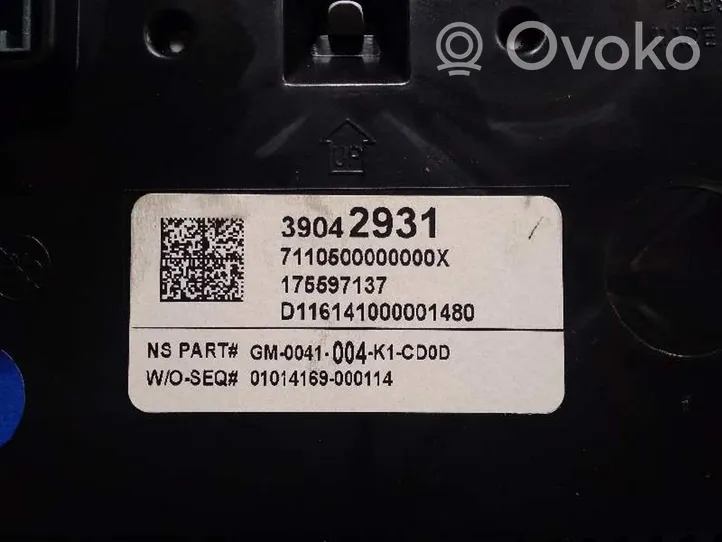 Opel Astra K Tachimetro (quadro strumenti) 39042931