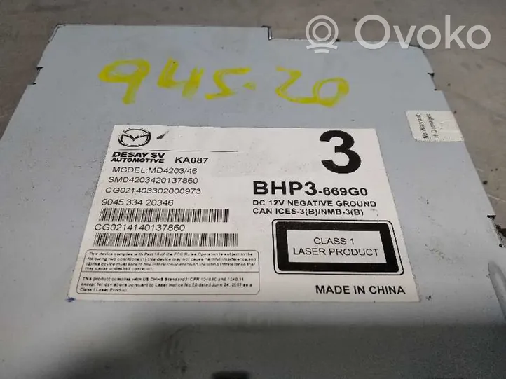 Mazda 3 III Unité de contrôle son HiFi Audio BHP3669G0