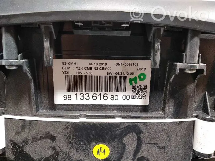 Citroen C3 Pluriel Tachimetro (quadro strumenti) 9813361680