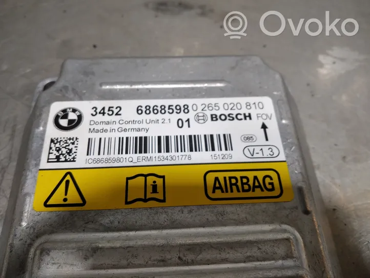 BMW 4 F32 F33 Centralina/modulo airbag 0265020810