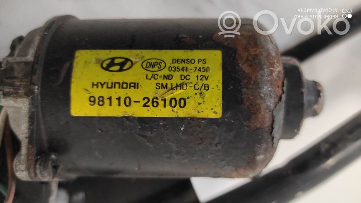 Hyundai Santa Fe Etupyyhkimen vivusto ja moottori 9811026100