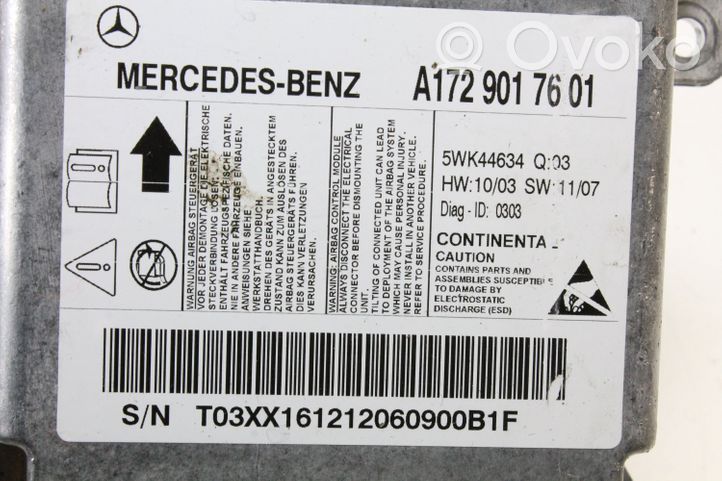 Mercedes-Benz SLK R172 Oro pagalvių valdymo blokas A1729017601