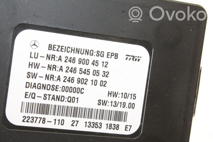 Mercedes-Benz A W176 Contacteur frein de stationnement à main A2469004512