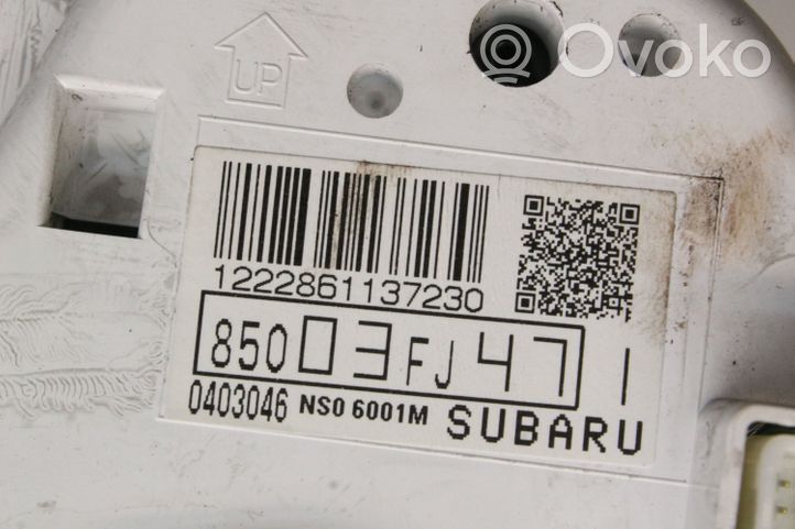 Subaru XV Compteur de vitesse tableau de bord 85003FJ471