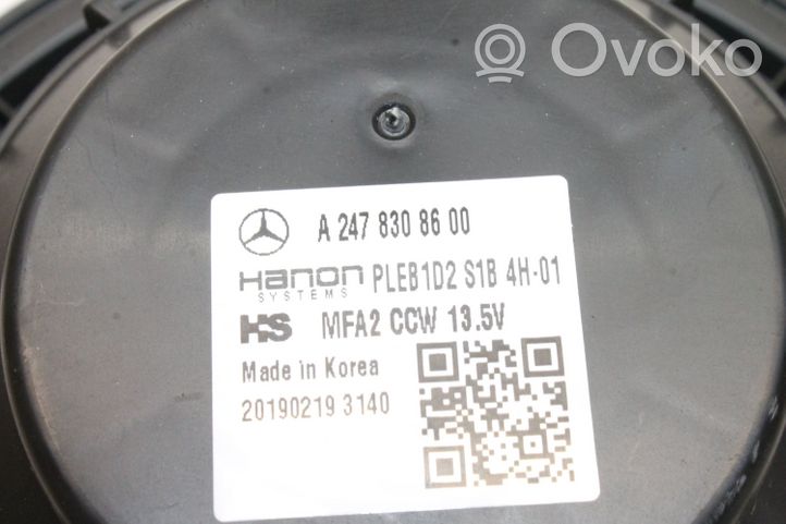 Mercedes-Benz CLA C118 X118 Soplador/ventilador calefacción A2478308600