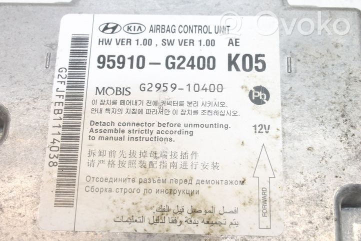 Hyundai Ioniq Oro pagalvių valdymo blokas 95910G2400