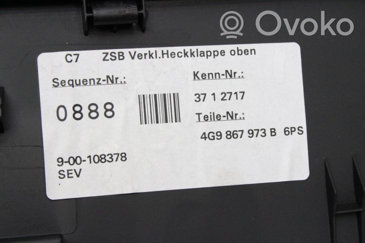 Audi A6 S6 C7 4G Osłona tylna tunelu środkowego 4G9867973B