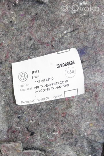 Volkswagen Scirocco Dolny panel schowka koła zapasowego 1K8867427D