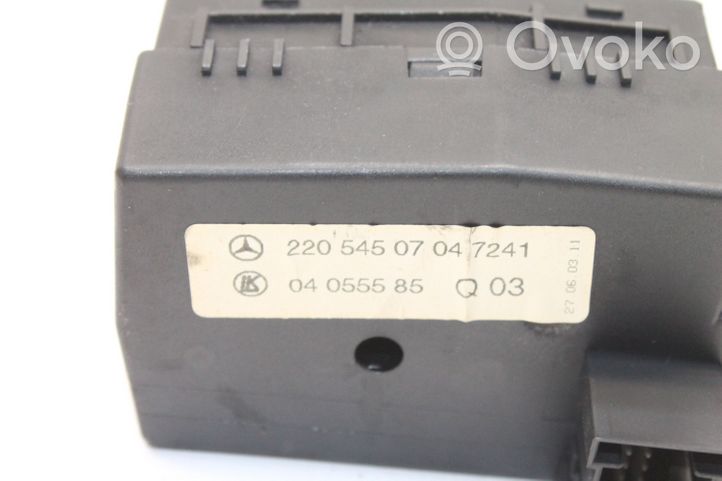 Mercedes-Benz S W220 Interruttore luci 2205450704