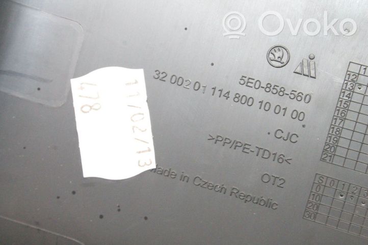 Skoda Octavia Mk3 (5E) Elementy poszycia kolumny kierowniczej 5E0858560