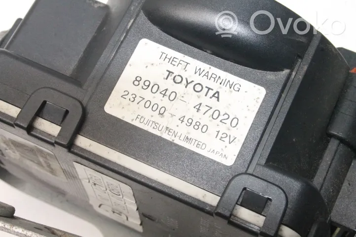 Toyota Prius (XW30) Allarme antifurto 8904047020