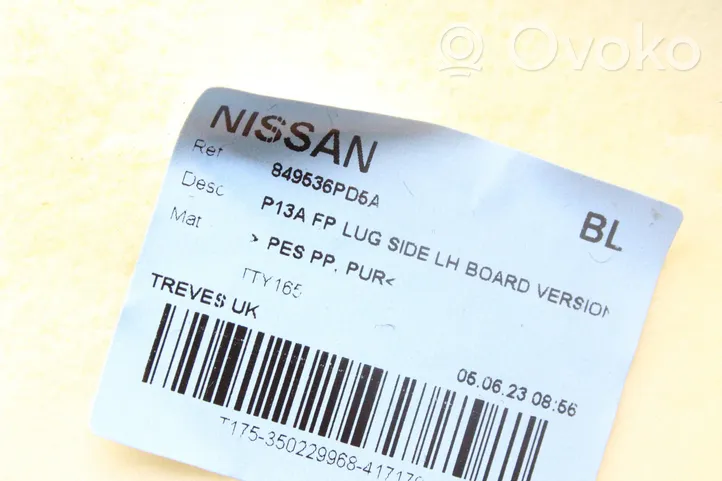 Nissan Juke II F16 Tavaratilan/takakontin alempi sivuverhoilu 849536PD5A